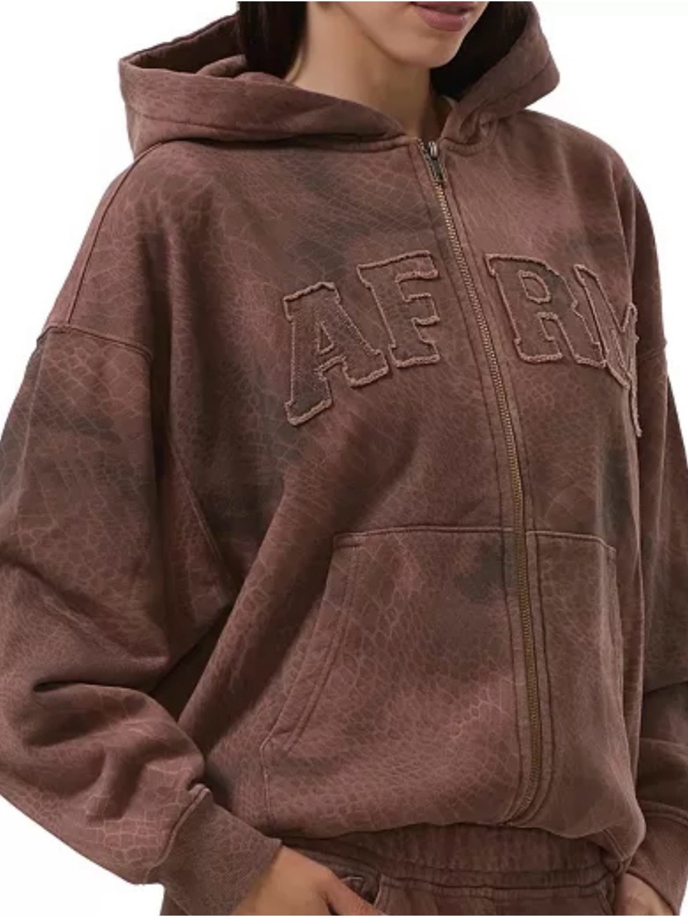 AFRM snake zip up jacket